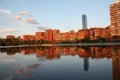 Boston sunset Royalty Free Stock Photo