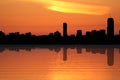 Boston at sunset