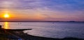 Boston Sunset Beach Harbor Sky Royalty Free Stock Photo