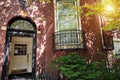 Boston typical houses in historic center near Back Bay Royalty Free Stock Photo