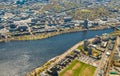 Boston University, Charles River, and MIT aerial Royalty Free Stock Photo
