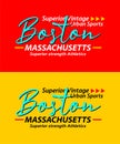 Boston urban calligraphy typeface superior vintage, for print on t shirts etc.