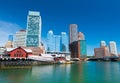 Boston, USA: Boston cityscape, Tea Party museum and modern buildings Royalty Free Stock Photo