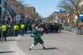 Leprechaun in Saint Patrick`s Day parade Boston, USA Royalty Free Stock Photo