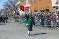 Leprechaun in Saint Patrick`s Day parade Boston, USA Royalty Free Stock Photo