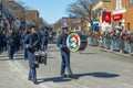 US Air Force March in Saint Patrick`s Day parade Boston, USA