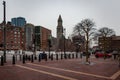 Boston, USA- March 01, 2019: Streets of Boston, Capital city of state Massachusetts, United states of America