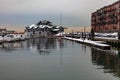 Boston, USA- March 01, 2019: Streets of Boston, Capital city of state Massachusetts, United states of America