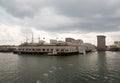 Boston skyline and cityscape from the harbor Royalty Free Stock Photo