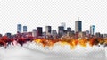boston view city skyline Royalty Free Stock Photo
