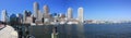 Boston Waterfront Panorama Royalty Free Stock Photo