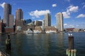 Boston waterfront skyline Royalty Free Stock Photo
