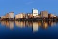 Boston West End skyline at night, USA Royalty Free Stock Photo