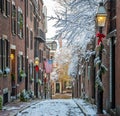 Boston in the winter Royalty Free Stock Photo