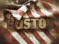 Boston word with USA flag grunge Royalty Free Stock Photo