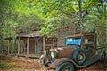 Bostwick, Georgia/USA-09/17/16 Model T Ford truck parked at a abandoned homestead Royalty Free Stock Photo