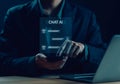 bot artificial intelligence open for customers, AI chat digital technology, business communication, and development of smart robot