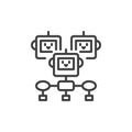 Bot Orchestration line icon