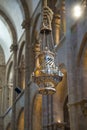 Botafumeiro in the cathedral of Santiago de Compostela that serves to distribute the smell of incense. Pilgrim concept, journey, Royalty Free Stock Photo