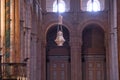 Botafumeiro in the cathedral of Santiago de Compostela that serves to distribute the smell of incense. Pilgrim concept, journey, Royalty Free Stock Photo