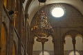 Botafumeiro in the cathedral of Santiago de Compostela that serves to distribute the smell of incense. Pilgrim concept, journey, Royalty Free Stock Photo