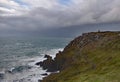 Botallack Coast - Storm at The Crowns, Botallack, Cornwall UK Royalty Free Stock Photo
