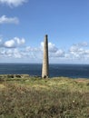 Mine Chimney, Botallack, Cornwall, England Royalty Free Stock Photo