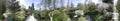 Botanic garden, 360 degrees panorama Royalty Free Stock Photo