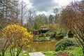 Japanese garden in Cluj Napoca botanic garden Royalty Free Stock Photo