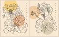 Botanical art with Scorpio Birth flower Geranium. Royalty Free Stock Photo