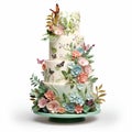 Botanical Bliss: A Nature-inspired Wedding Cake