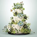 Botanical Bliss: A Nature-inspired Wedding Cake
