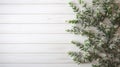 Botanical Bouquet On Wooden Background: Clean And Simple Spring Floral Design