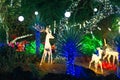 Botanical Cactus Garden las vegas. - dec, 2019 Colorful light display of cactus