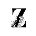 Botanical capital letter Z vector