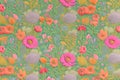 Botanical Flowers in Pastel Colors Wallpaper with Generative AI