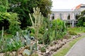 Botanical garden along Leopoldstraat in the city of Antwerpen, Belgium