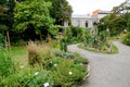 Botanical garden along Leopoldstraat in the city of Antwerpen, Belgium