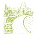 Botanical garden, sketch for your design