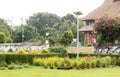 Botanical Garden View with colorful flowers in Kerala Royalty Free Stock Photo