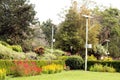 Botanical Garden View with colorful flowers in Kerala Royalty Free Stock Photo