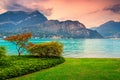 Botanical garden of villa Melzi and lake Como, Bellagio, Italy