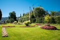 Botanical gardens, Borromeo palace, Isola bella, lake Lago Maggiore, Italy. Royalty Free Stock Photo