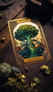 Botanical Harmony: An AI Inspired Tarot Card Embracing the Abundance of Broccoli