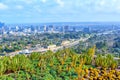 Botanical Haven: Los Angeles Panorama from Getty Center\'s Cactus Garden Royalty Free Stock Photo