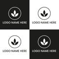 botanical leaf logo design Royalty Free Stock Photo