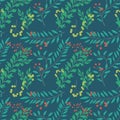 Botanical leaves seamless pattern design. Seamless floral pattern background vector Illustration for print, Wallpaper, fashion