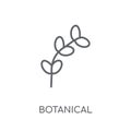 Botanical linear icon. Modern outline Botanical logo concept on