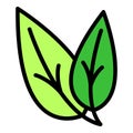 Botanical plant icon vector flat Royalty Free Stock Photo