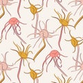 Botanical repetition spring pattern. Flower cute tender surface design. Fabric cloth pattern